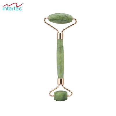 China Whitening Hot Selling Natural Green Jade Roller Vibrating Facial Jade Beauty Roller For Face for sale