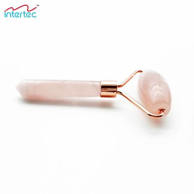 China High Quality 100% Natural Crystal Rose Quartz Facial Roller Face Massager Mini Jade Roller For Body And mini design for sale