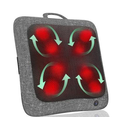 China 8 Massage Balls Butterfly Back Massager with Heat, Shiatsu Back and Neck Massager with Deep Tissue Kneading, Electric Back Massager Pillow for sale