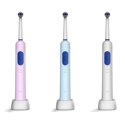 China 360 Rotary Automatic Electronic Toothbrush Deep Cleaning Battery Operated Oral Care Electric Toothbrush For Adult for sale