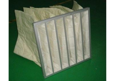 China Aluminium Alloy bag air filter with 80% Humidity Superior Synthetic Fiber Filtering material. for sale