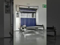 cleanroom air shower tunnel with conveyor line 