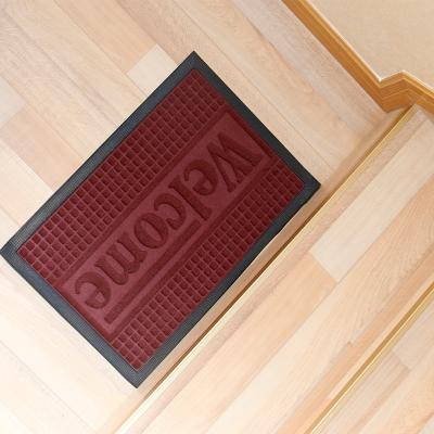 China Minimalist Indoor And Outdoor Brushed Embossed Rubber Mat Household for sale