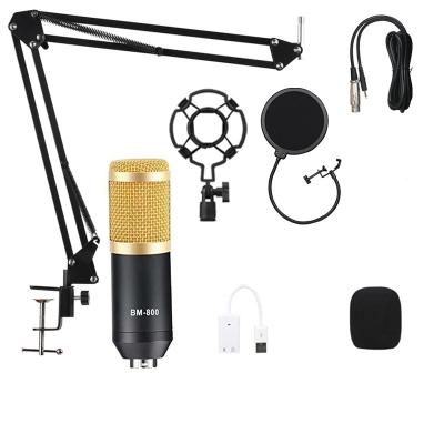 China Professional Bm800 Studio Condenser Microphone Shock Mount BM 800 Microphone Studio Condenser Recording MIC For Android Phone for sale