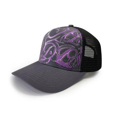 Cina 5 Panel Full Embroidery Trucker Hat Wholesale Custom Cap Your Own Logo in vendita