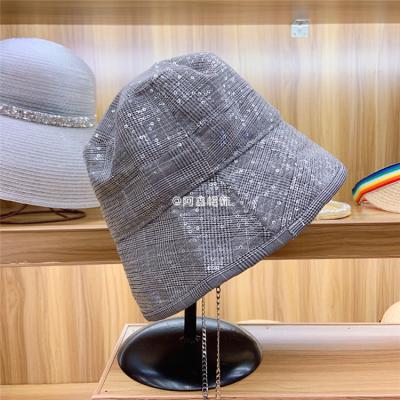 Κίνα brown hat Green Underbrim Two Tone bucket cap/hat Rhinestones Boys Girls Bucket Hat προς πώληση