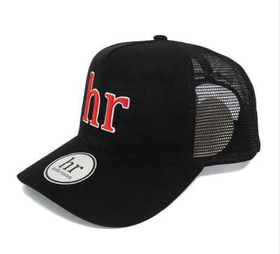 China Hot Personalized Custom 5 Panel Baseball Mesh Caps Two-tone Trucker Hats for sale