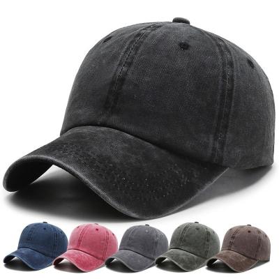 China Cheap in stock 6 piece washed cap vintage baseball cap Te koop