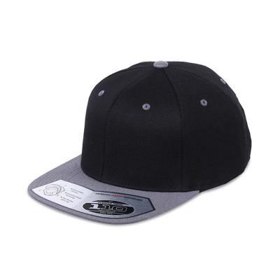 China Customized Logo YUPOONG-110 Baseball Cap Flat Brim Snapback Hat Cap Cotton Snapback Hat for sale