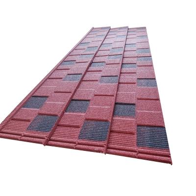 China Stone Color Coated Metal Roof Tiles factory wholesale villa building material in China zu verkaufen