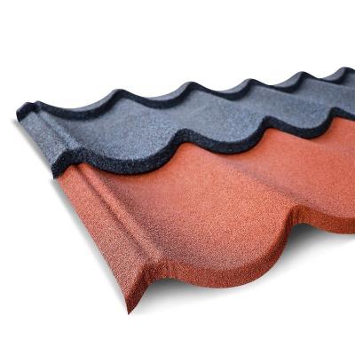 China Aluminum Zinc Stone Coated Roofing Tile steel new roman metal types of roofing tiles for sale