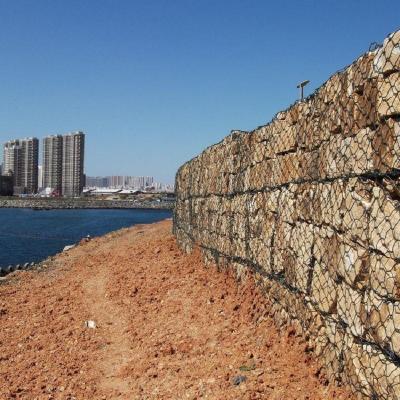 China Woven Gabion 80 X 100mm Rock Cage Retaining Wall 4m X 1m X 0.5m for sale