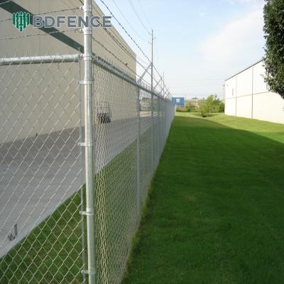 China J 5ft galvanized chain link fence wire mesh fence pvc coated chain link fence cheap hot dip galvanizing for sale