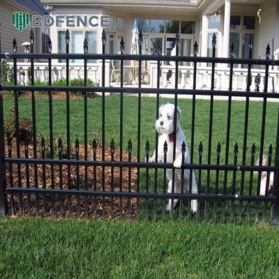 China 6ftx8ft Metal Tube Anti Rust Security Steel Fence Wrought Iron Fence Panels for sale