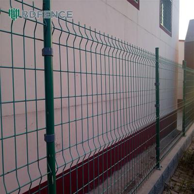 China 3mm 3d Fence Panels Coated Border Green Garden Wire Mesh Fence With V Folds for sale