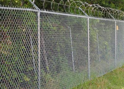 China Height 2.5m Silver Farm Diamond Chain Link Fence for sale