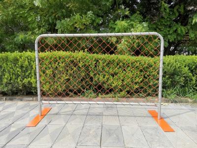 China Flache Fuß-Massenkontrolle PVC-Kettenglied-Mesh Temporary Event Fence Metals zu verkaufen