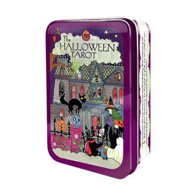 China Wholesale Custom Paper Factory Halloween Tarot Cards Board Game With Tin Box/guidebook for sale