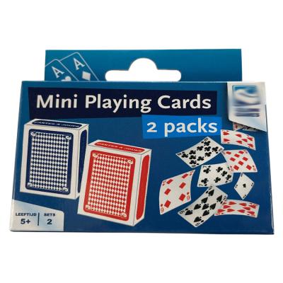 China New Paper Hot Sale Customized Size Portable Mini Game Poker Playing Cards for sale