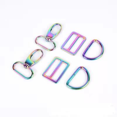 China Rainbow Slider Nickel Free Repurposed Zinc Alloy Belt Buckle For Bag Accessories for sale