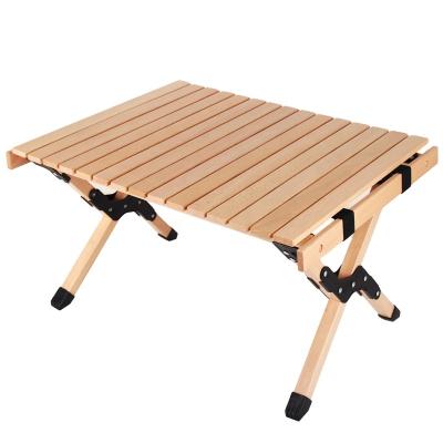 China Mini Portable High Quality Light Weight Picnic Small Modern Outdoor Rise Foldable Wooden Camping Table for sale