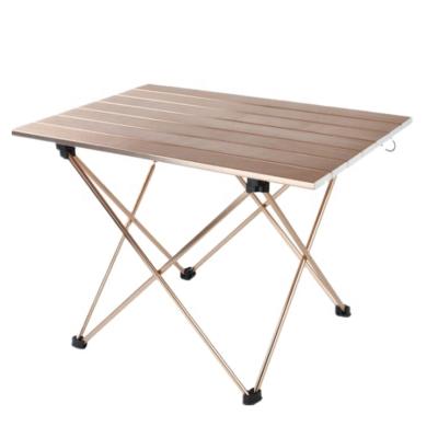 China Modern high quality light weight outdoor portable with storage folding camping stainless aluminum table for sale