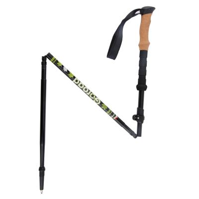 China EVA Folding Hiking and Trekking Poles - 2 Aluminum Walking Poles with Real Zhejiang Cork Walking Stick for sale