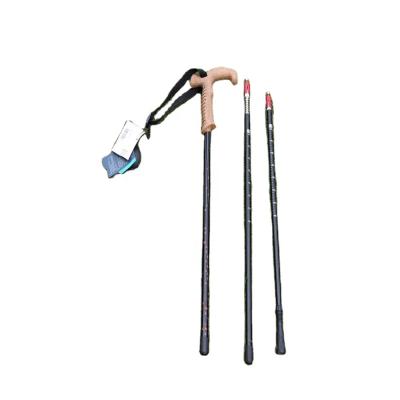 China Cork Fashionable 3 Section Folding Hiking and Trekking Poles with Cork Real Aluminum Walking Poles for sale