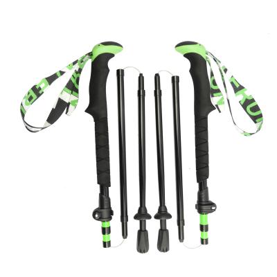 China Popular Ultralight Z-Folding EVA Design Carbon Fiber Raising Pole Foldable Trekking Walking Pole for sale