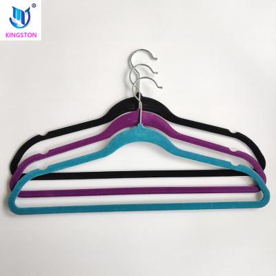 China 2020 Customized High Quality Eco-friendly Velvet Non Slip Plastic Clothes Suit Hangers Hangers for sale