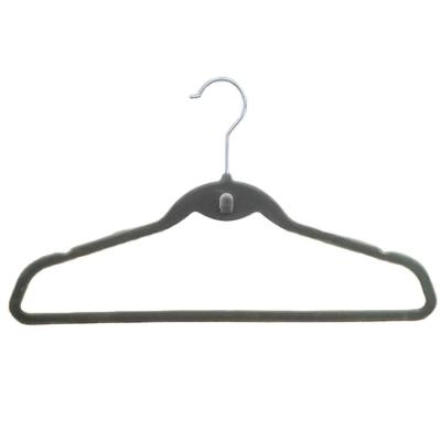 China Space Saving Hangers Racks Eco - Friendly Durable Hold Up To 10 Pounds Suit Velvet Fabric Hangers for sale