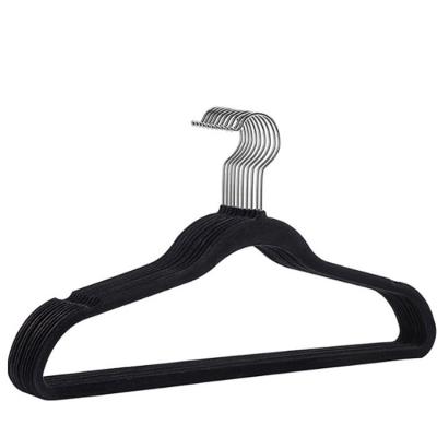 China 2021 Wardrobe Velvet Flock Anti-slip Tender Suit Hangers for sale