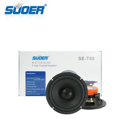 China Car Door Suoer SE-T60 Trend 90w Two Way Coaxial Speaker Car Speaker New For 6.5 Inch Car Speaker Amplifier for sale