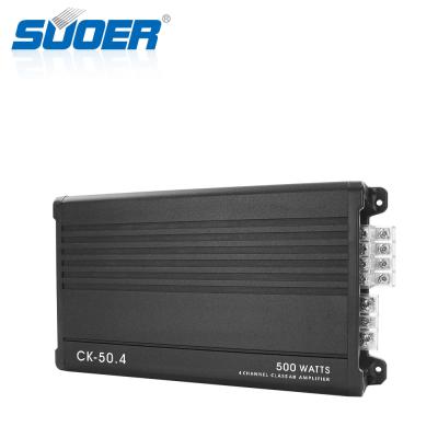 China 25A*2 Suoer CK-50.4 car audioio car amplifier 500w class ab 4 channel car amplifier for sale