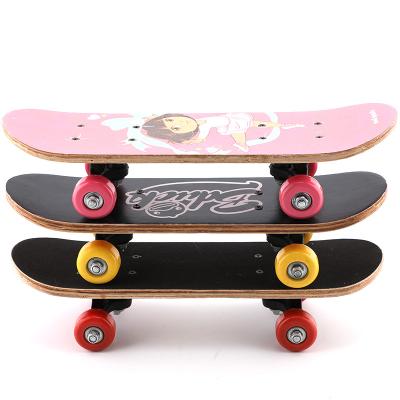 China Brand Youth Factory OEM Cartoon Skateboard For Kids 4 Wheels Wooden Small Skateboard Customized LOGO Design for sale