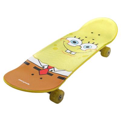 China Skater Factory Professional OEM ODM Customized Cartoon Brand PVC Plastic Four Wheels Kids Younger Kids Skates Kick Skateboard for sale