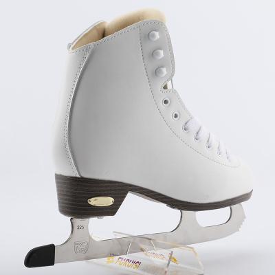 China Professional Hot Selling SLOLAM High Quality PVC Factory OEM Skate Adult Shoes Integrated Roller Skates WHITE FIGURE SKATE Wholesale for sale