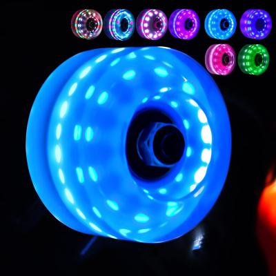 China Factory OEM LED Scooter Wheels Durable FLASH Wheel Longboard Surf Scooter 75A-85A 65mm Logo Crusing Longboard Wheels Custom for sale