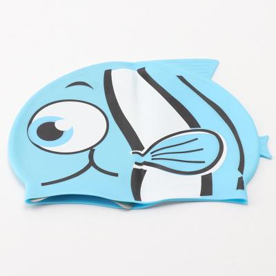 China OEM Factory Design Brand Cartoon Printing Hot Selling Comfortable Custom Hot Kids Swim Caps Blue Color Swimming Set For Girl Man Adults Silicone for sale