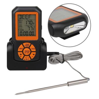 China Viable Cordless BBQ Meat Thermometer with Timer and Light Function for sale