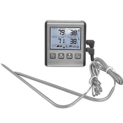 China 2021 New Design 2 Probes Food Digital Wire Barbecue Thermometer For Meat for sale