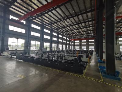 China Complete inspectie folder Gluer Machine met automatische continue voeding en zachte gordel transport eenheid Te koop