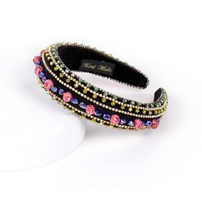 China Full Bling Headband Hair Accessories Luxury Baroque Crystal Headband Bling Headbands For Women for sale