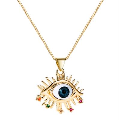 China Evil Eye Turkish Jewelry Evil Eye Turkish Pendant Evil Necklace Zircon Necklace Pendant for sale