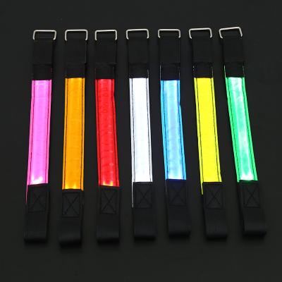 China Durable Quality LED Armband Fashion PVC Party Light Up Colorful Light Flash Armband For Events for sale