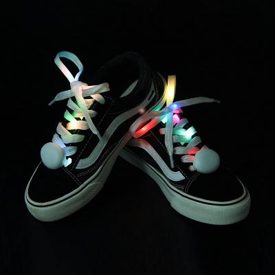 China Light instant reflective fabrics luminous laces suitable for party LED laces fashion choice LED light shoe strings for sale