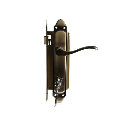 China Aluminum Alloy & Security Customized Iron Aluminum Alloy Iron Door Lock Steel Handle Set for sale