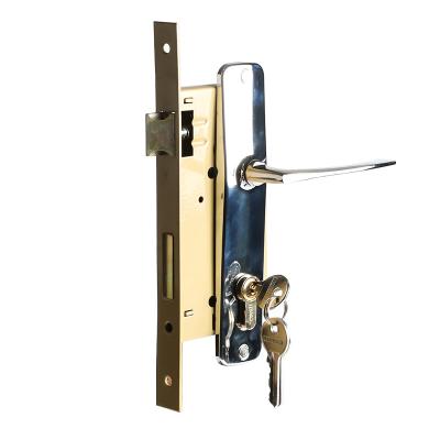 China Aluminum Alloy & High Iron Customized Aluminum Sliding Locks Iron Knob Steel Door Lock Aluminum Door Lock Set for sale