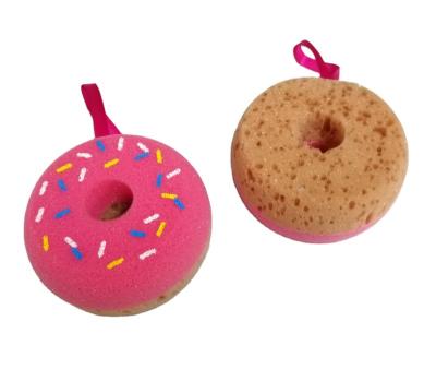 China EXFOLIATE Hot-selling donut shape soft bath shower breath mesh sponge body bath pad for sale