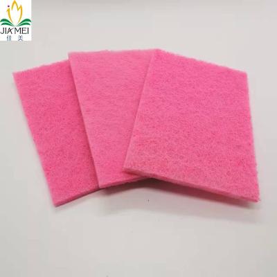 China Household Blue Kitchen Non-scratch Stocked Cleaning Scouring Pads Cleaning Sponge For Kitchen for sale